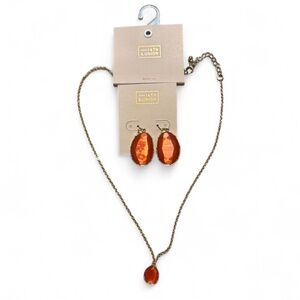 14th & Union Gold and Coral pink Jewelry Set